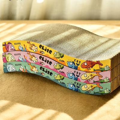 China Toy Cat Cardboard Scratcher Board Pet Sofa Scratch Resistant Corrugated Paper Pad Viable Wholesale Panel Large for sale