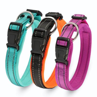 China BREAKOUT Personalized Neoprene Padded Nylon Adjusting Dog Pet Collar for sale