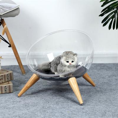 China Travel Design Custom Personal Original Quality Folding Plastic Dog Bed Made Around Shaped Luxury Acrylic Bed for sale