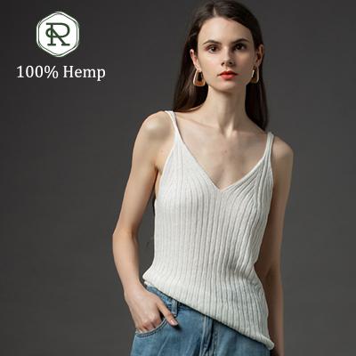 China Breathable Wholesale Comfortable Home Hemp Made Clothing Hemp Tank Top Clothing Women for sale