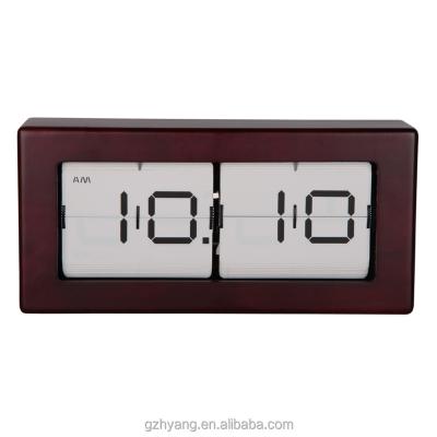 China Cheap CREATIVE Flip Table Clock bamboo box with factory design patent for sale