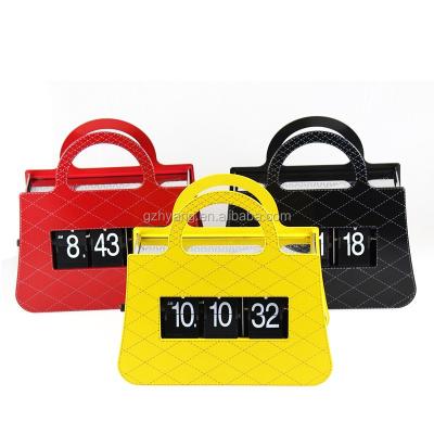 China CREATIVE Creative Gift with Shape Flip Table Clock Handbag for Ladies for sale