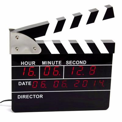 China Best Selling Digital Led Alarm Clock CREATIVE Mini Movie Clapper Desk Clock by MK-TIME for sale