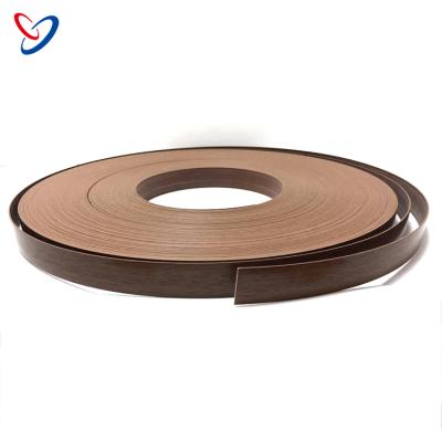 China Dark Wood Grain PVC Strip Furniture Laminate Edge Edge Strip for Furniture Sideboard for sale