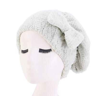 China Other Water-absorbing Arc Custom Quick-Dry Hood Hair Dryer Hat Microfiber Water-absorbing Shower Cap for sale