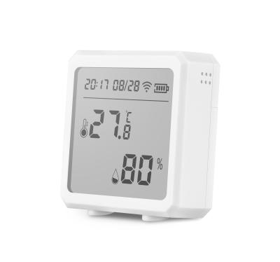 China Home Appliances Tuya WIFI Remote Control Temperature Hygrometer and Humidity Sensor LCD Screen Digital Thermometer for sale