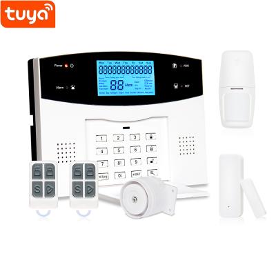 China Indoor Security Dual Network Radio Indoor Burglar WIFI/GSM/PSTN Alarm Kit - TUYA APP for sale