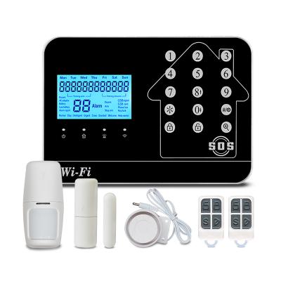 China ABS Personal Alarm Radio WIFI GSM PSTN Home Security Alarm System Anti-theft Control Panel for Home for sale