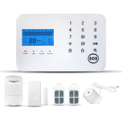 China ABS Security Alarm Kit GPRS Signal GSM Wireless Home Alarm System with Door Sensor for sale