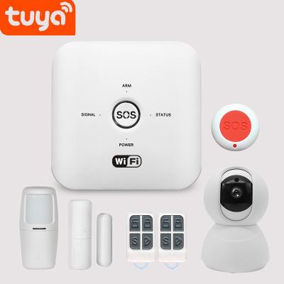 China Tuya App Control Home Security Indoor Smart Alarm System With IP Camera DIY Alarm Kits for sale