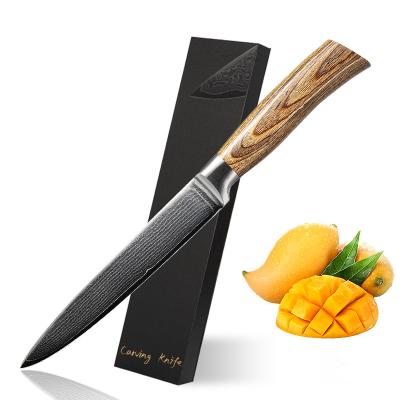 China Viable Japanese Luxury Home Kitchen Sharp Slicing Knife 67layer Damascus Steel 7 Inch Sharp Carving Knife 7 Inch Handle for sale