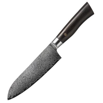 China Viable New Trend Japan 67 Layers Santoku Steel Knife Kitchen Damascus With Black Pakka Wood Handle for sale