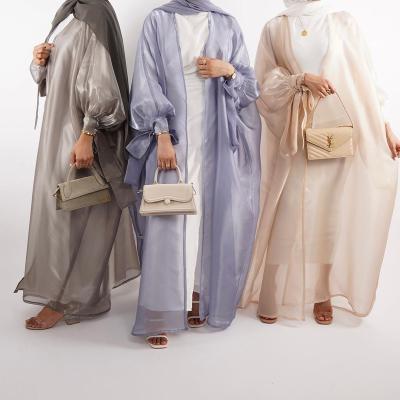 China Plus Size Modern Casual Dresses 10 Colors Open Abaya Dubai Muslim Islamic Clothing Dubai Kimono Modern Ladies Muslim Ladies for sale