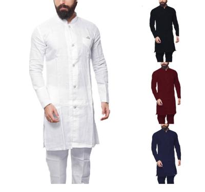 China Hawaii Polo Style Shirts Casual Modern Cheap Long Sleeve Shirt Latest Islamic Mens Long Shirts For Saudi Arabia Dress for sale