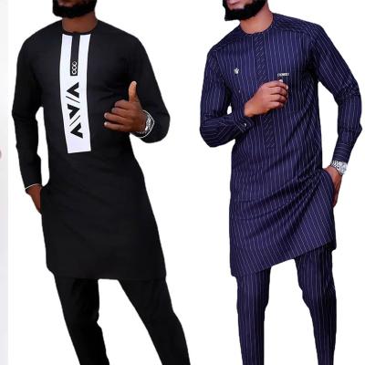 China Polyester 2 Piece African Men Clothing Set Polo Style African Man Clothes Tops With Pants Dress for sale