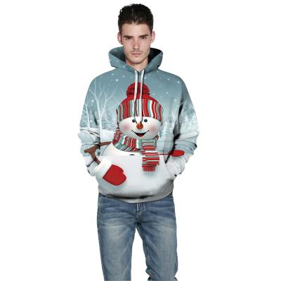 China Anti-wrinkle 3D printed oversized hoodies Christmas super soft thick hoodie fuzzy hooded sweatshirts cheap hoody for men for sale