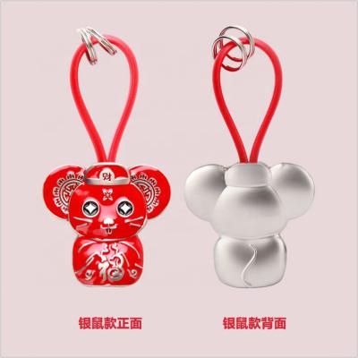 China Hot Custom Promotion Gift 2020 Sale Mouse Key Chain Annual Meeting Class Reunion Opening The Year Zodiac Rat Small Gift Key Chain for sale