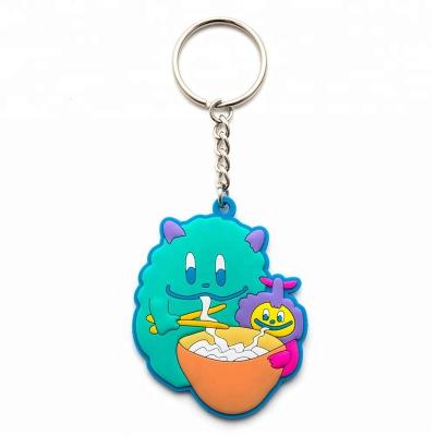 China Custom Cute Star Noodles Monster Gift Logo PVC Key Chain for sale