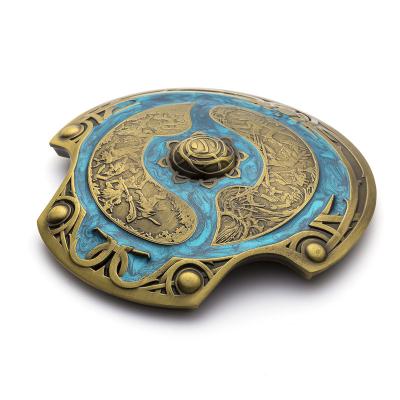 China Europe Customized High Quality Gaming Metal Alloy Games Die Casted Golden Antique Finish 3D Badge Label for sale