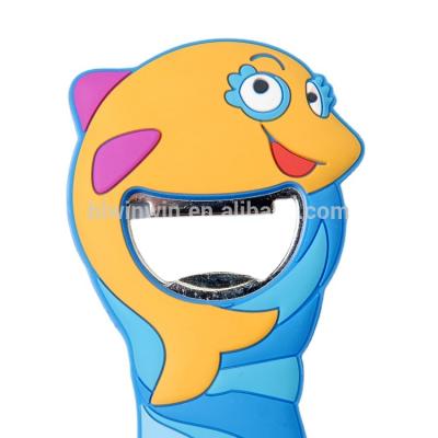 China Viable Custom Cute Cartoon Style 2D And 3D PVC Bottle Opener Beer Opener Tool for sale