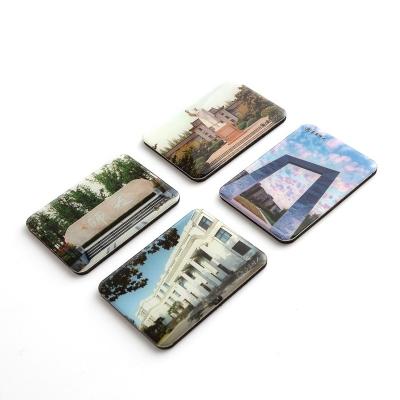 China Shape New Products One Set 4 Pieces Fridge Magnet Metal Map Landscape With Custom Packing for sale