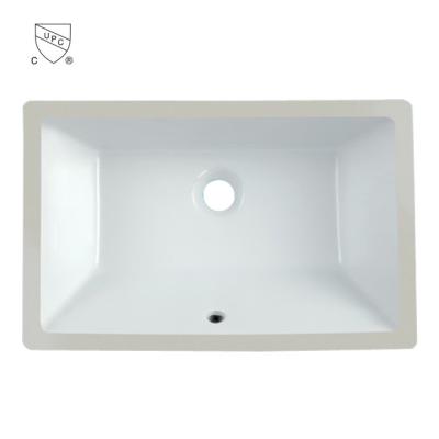 China Without Undermount High Quality Bathroom Bowl Shape Faucet Hole Rectangle Ceramic Hand Sink #1911 for sale