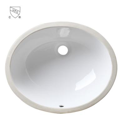 China Without the faucet hole cUPC basin oval shape and without the china faucet feature undermount installation type hand basin 1613 for sale