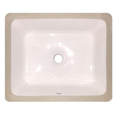 China Traditional Rectangular Bowl Shape Under Counter Porcelain Vanity Sink for sale