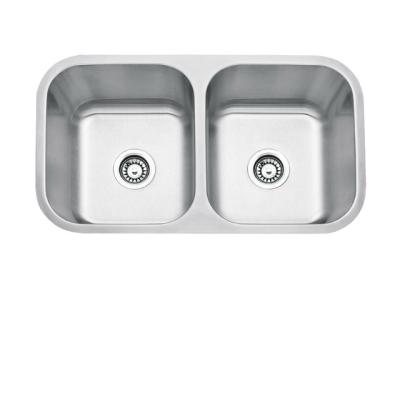 China No 3118A Double Faucet Drainer Mid Holes Bowls Kitchen Sink,American Style Stainless Steel Sink,Made in Malaysia,No Antidumping Tariff for sale