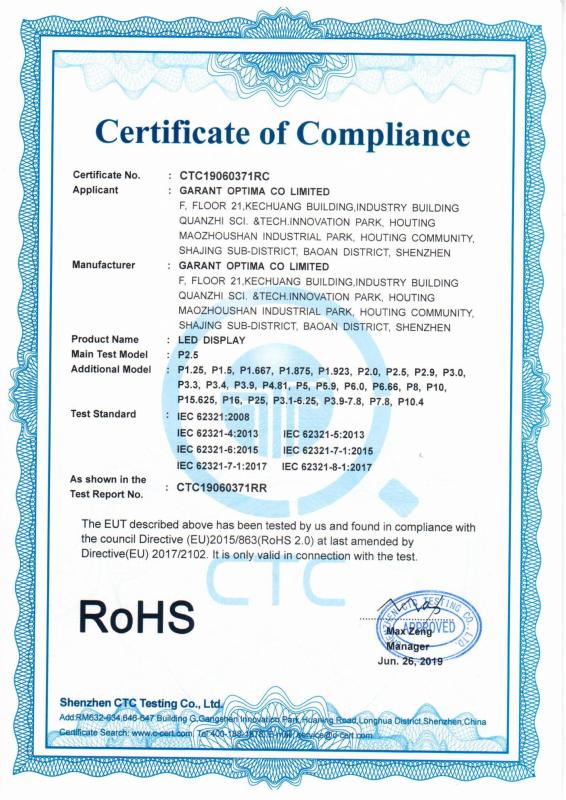 ROHS - Garant Optima Co., Ltd