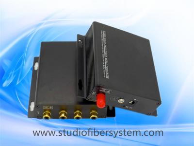 China 4CH broadcast audio fiber converters with RCA interface for 4CH digitally encoded audio to 10~120KM for sale