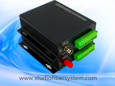 China 4CH analog audio fiber converter with Phoenix connectors for broadcast audio over SM fiber to 20~80KM for sale