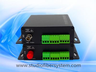 China 2CH balanced audio fiber converter with Phoenix connectors for remote broadcast/studio system for sale