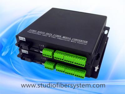 China 8CH balanced audio over fiber extenders with Phoenix connectors for remote broadcast/studio system for sale