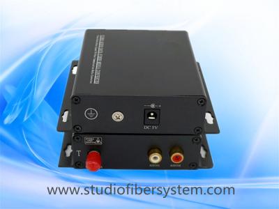 China fiber optic stereo audio to RCA converter for 1CH stereo audio over 1 SM/MM fiber extender in professional AV system for sale