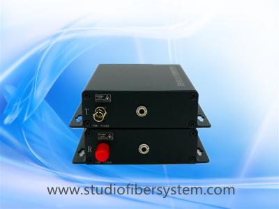 China fiber optic stereo audio to 3.5mm converter for 1 ch 3.5mm broadcast stereo audio over fiber extenders to 10~120KM for sale