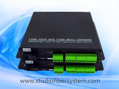 China 4Bidi stereo audio over fiber extenders with Phoenix interface for 4bidi encoded stereo audio to 10~120KM for sale