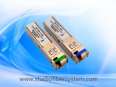 China 60KM  1260~1620nm CWDM 3G SDI Video SFP module for bidi broadcast SDI over dual independent LC fibers for sale