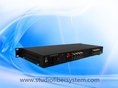 China 16CH HDCVI to fiber converter in 1U rack mount chassis for 5MP/4mp/3mp/2mp/1mp CCTV surveillance system for sale