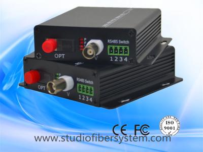 China 1ch analog video+analog audio/data fiber converter for CCTV system for sale