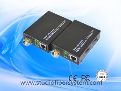 China 1Port 10/100Mbps LC singlemode fiber optic media converter extending to 20~80Km for sale