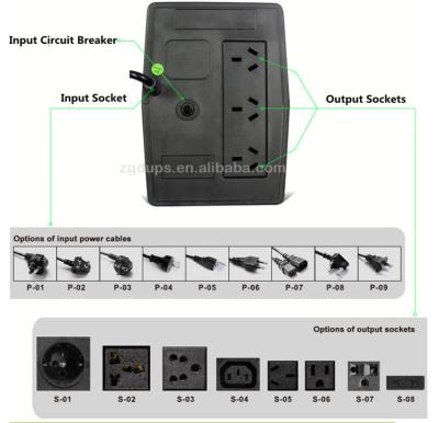 China Small 360W Wifi Router UPS 650va Line Interactive Ups Pure Sine wave for sale