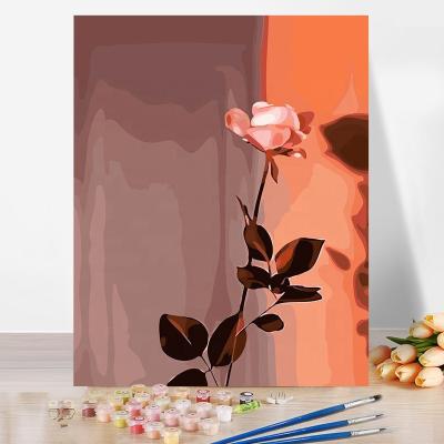 China Hot Sale New Classic/Postmodern Wall Art Modern Paintings Oil Handmade Home Decor Living Room Painting Kits Picture Flower Painting By Numbers for sale