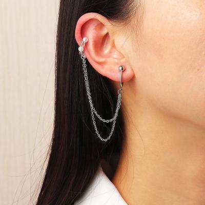 China TRENDY Ladies Fashion Simple Retro C-Shaped Chain No Ear Hole Ear Bone Clip 1PC for sale