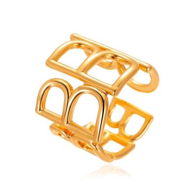 China FASHIONABLE Wonem Personality INS Creative Retro Exaggerated Core Open Letter B Index Finger Ring for sale