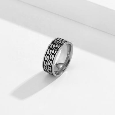 China FASHIONABLE titanium steel non-fade frosted ring for sale