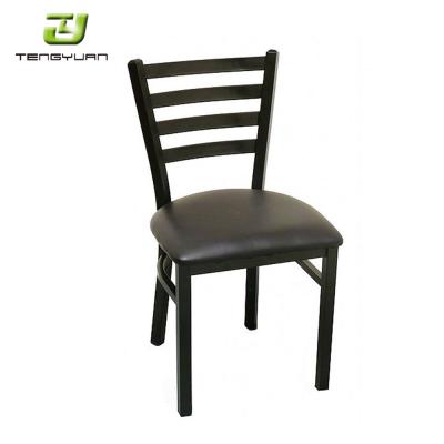 China Durable Dining Chairs Modern Cheap Restaurant Metal Ladder Back Dining Chairs for sale