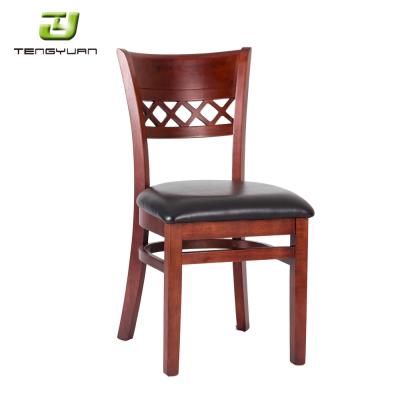 China Durable Wood Chairs Rustic Solid Wood Restaurant Furniture Dining Wooden Chairs for sale