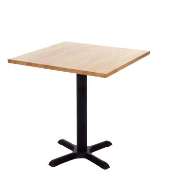 China (Height)Wood/MDF/melamine/HPL adjustable table top with cast metal leg dining restaurant table for sale