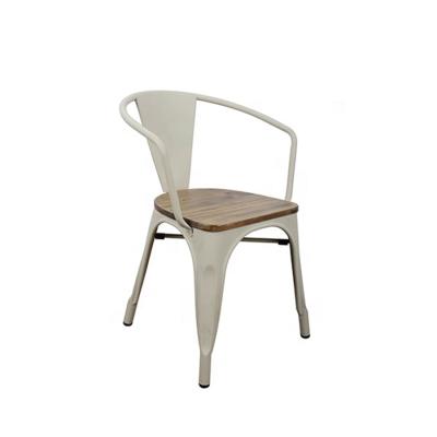 China Modern Vintage Metal French Indoor And Outdoor Bistro Used Industrial Chair Single Cafe Dining Chairs for sale